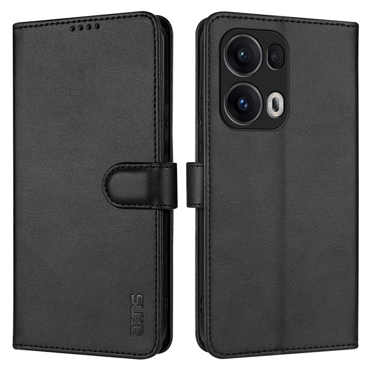 AZNS For Oppo Reno13 Pro 5G Case PU Leather Wallet Phone Cover - Black