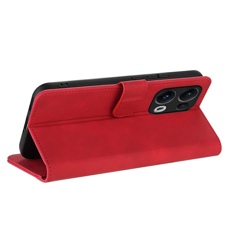 AZNS For Oppo Reno13 Pro 5G Case PU Leather Wallet Phone Cover - Red