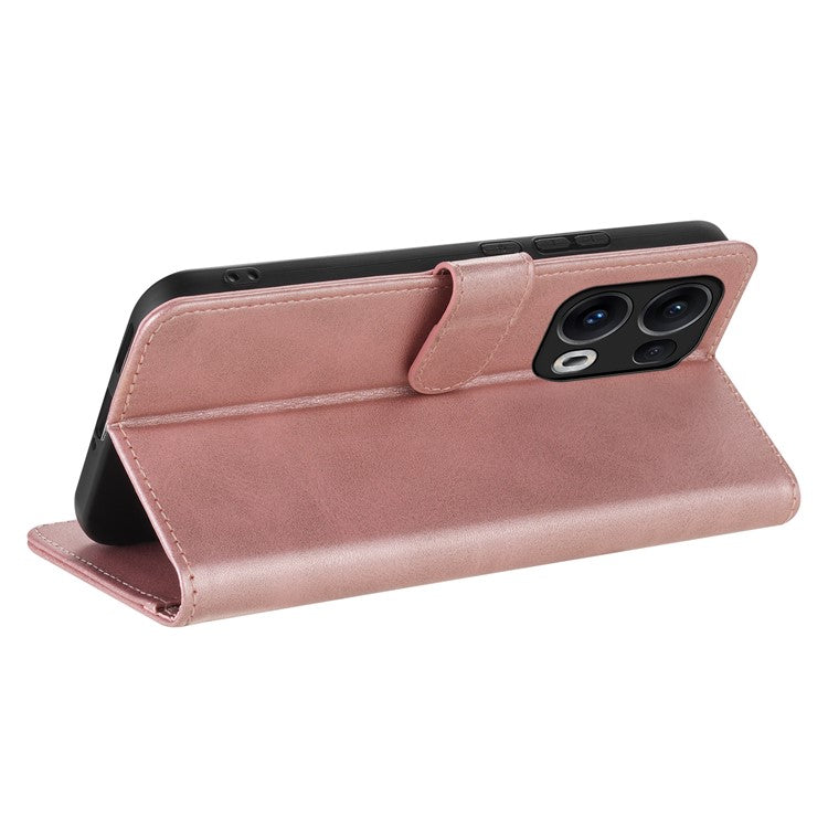 AZNS For Oppo Reno13 Pro 5G Case PU Leather Wallet Phone Cover - Rose Gold