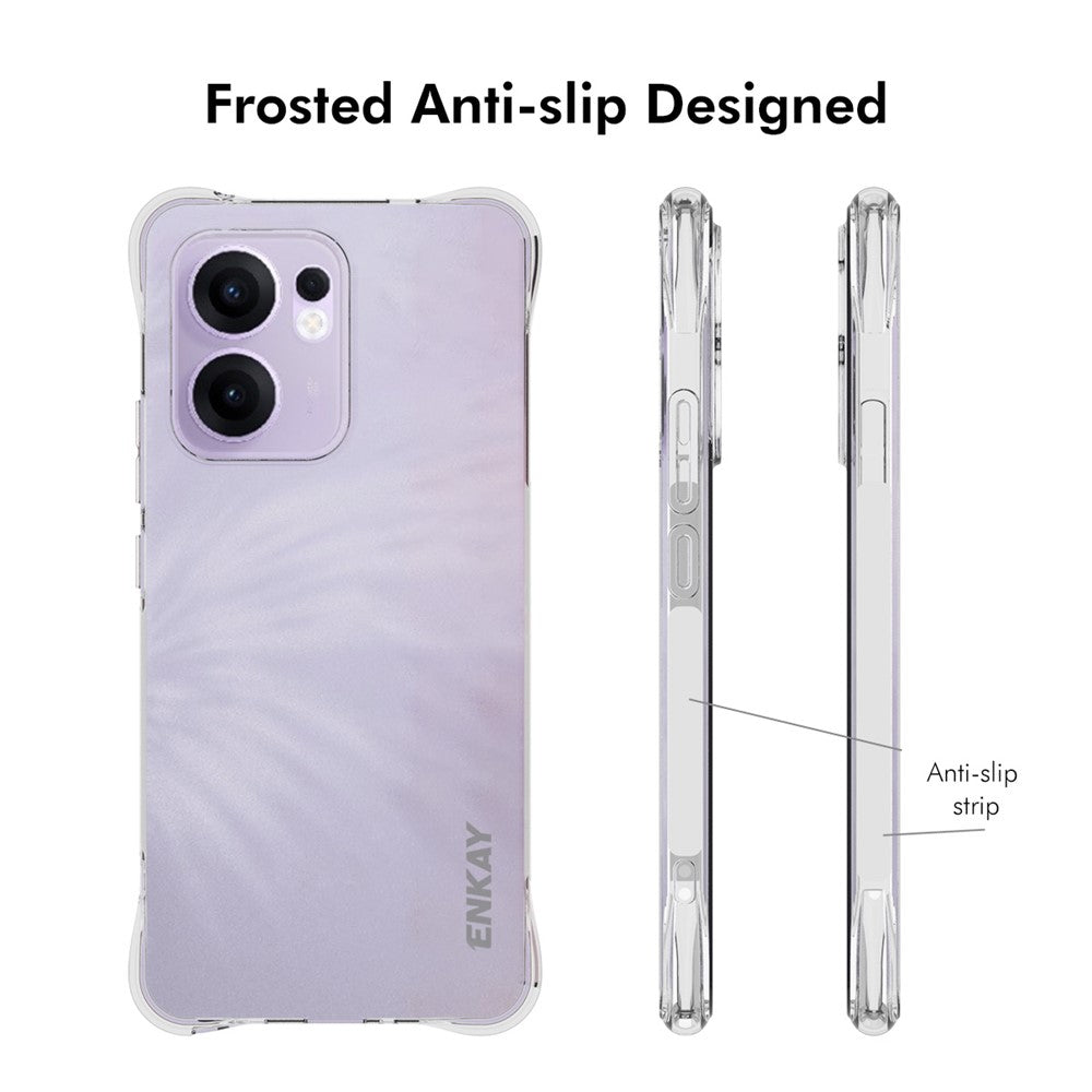 For Oppo Reno13 F 5G Clear Phone Case ENKAY HAT PRINCE Shockproof Anti-Slip TPU Cover - Transparent