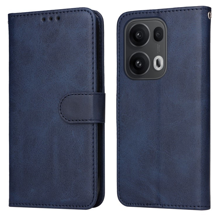 For Oppo Reno13 Pro 5G Case Wallet PU Leather Folio Flip Phone Cover - Blue