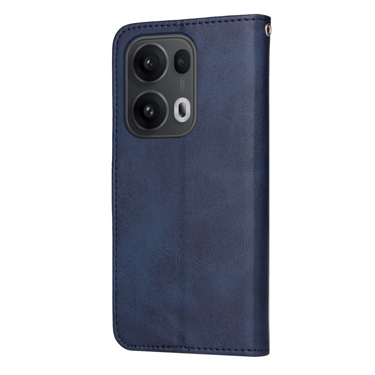 For Oppo Reno13 Pro 5G Case Wallet PU Leather Folio Flip Phone Cover - Blue