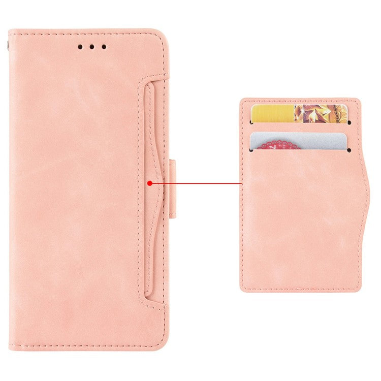 For Oppo Reno13 F 5G  /  Reno13 F 4G Leather Case Phone Wallet Cover with Multiple Card Slots - Pink