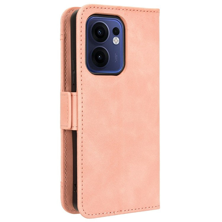 For Oppo Reno13 F 5G  /  Reno13 F 4G Leather Case Phone Wallet Cover with Multiple Card Slots - Pink