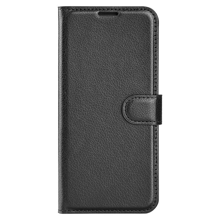 For Oppo Reno13 5G (Global) Case Litchi Texture Shockproof Leather Wallet Phone Cover - Black