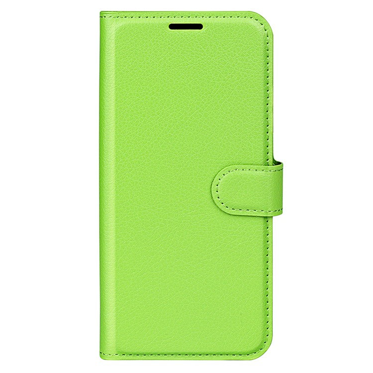 For Oppo Reno13 5G (Global) Case Litchi Texture Shockproof Leather Wallet Phone Cover - Green