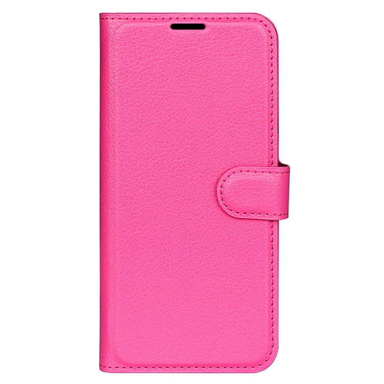For Oppo Reno13 5G (Global) Case Litchi Texture Shockproof Leather Wallet Phone Cover - Rose