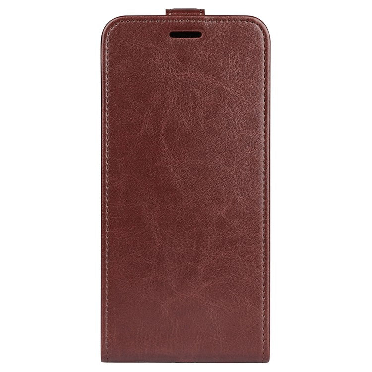 For Oppo Reno13 5G (Global) Case with Card Slots Vertical Flip Leather Phone Cover - Brown