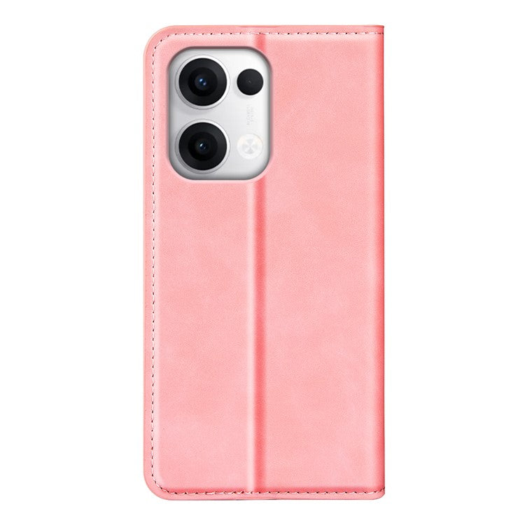 For Oppo Reno13 5G (Global) Case Skin Touch Leather Wallet Phone Cover - Pink