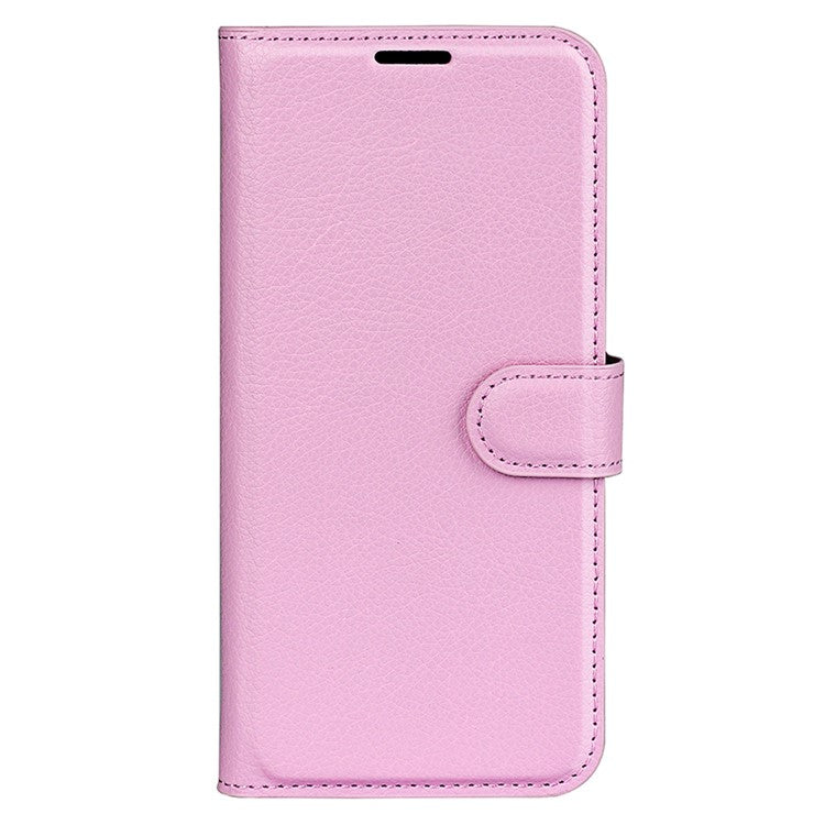 For Oppo Reno13 Pro 5G Case Litchi Texture Shockproof Leather Wallet Phone Cover - Pink