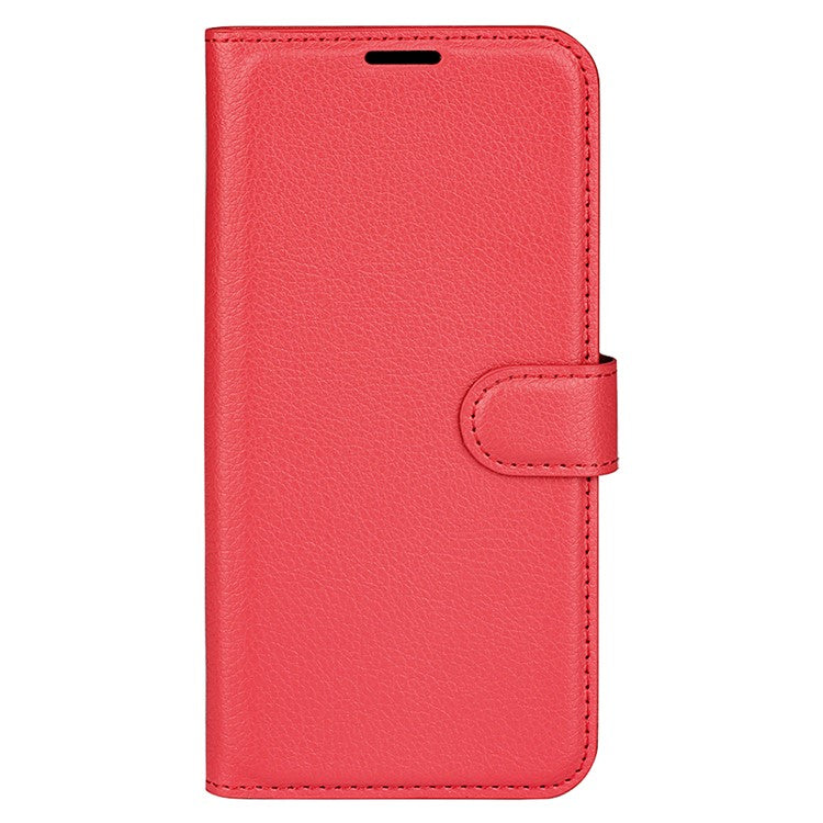 For Oppo Reno13 Pro 5G Case Litchi Texture Shockproof Leather Wallet Phone Cover - Red