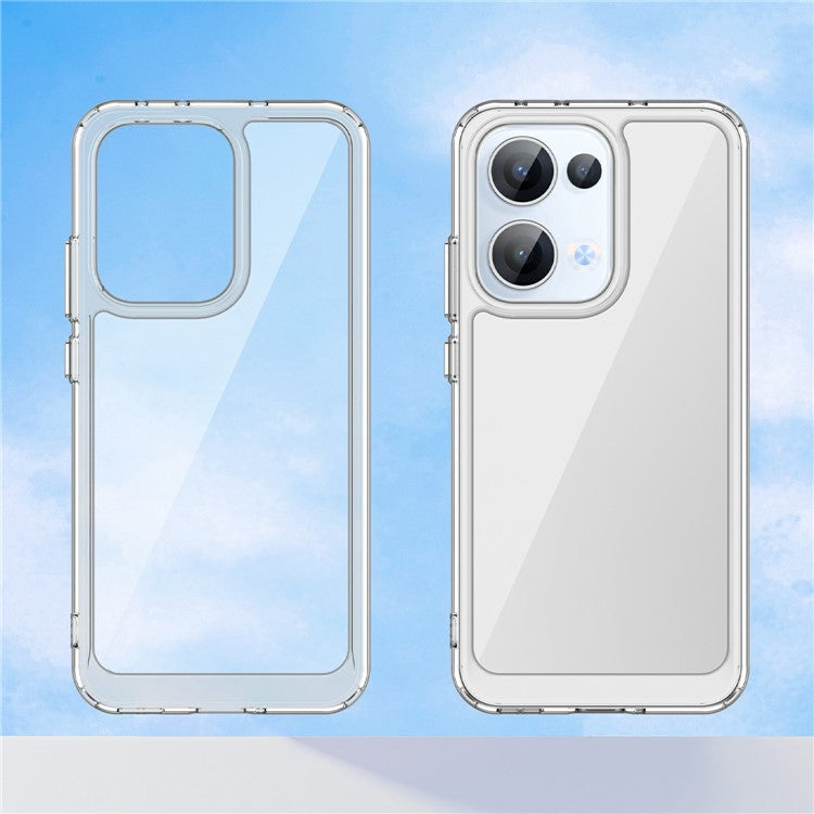 For Oppo Reno13 5G (Global) Case TPU + Acrylic Protective Clear Phone Cover - Transparent
