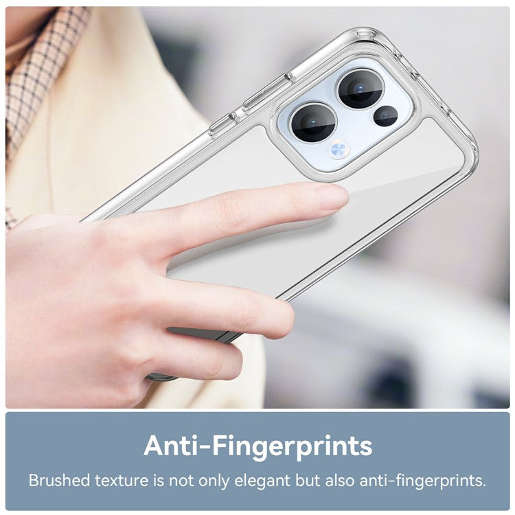 For Oppo Reno13 5G (Global) Case TPU + Acrylic Protective Clear Phone Cover - Transparent