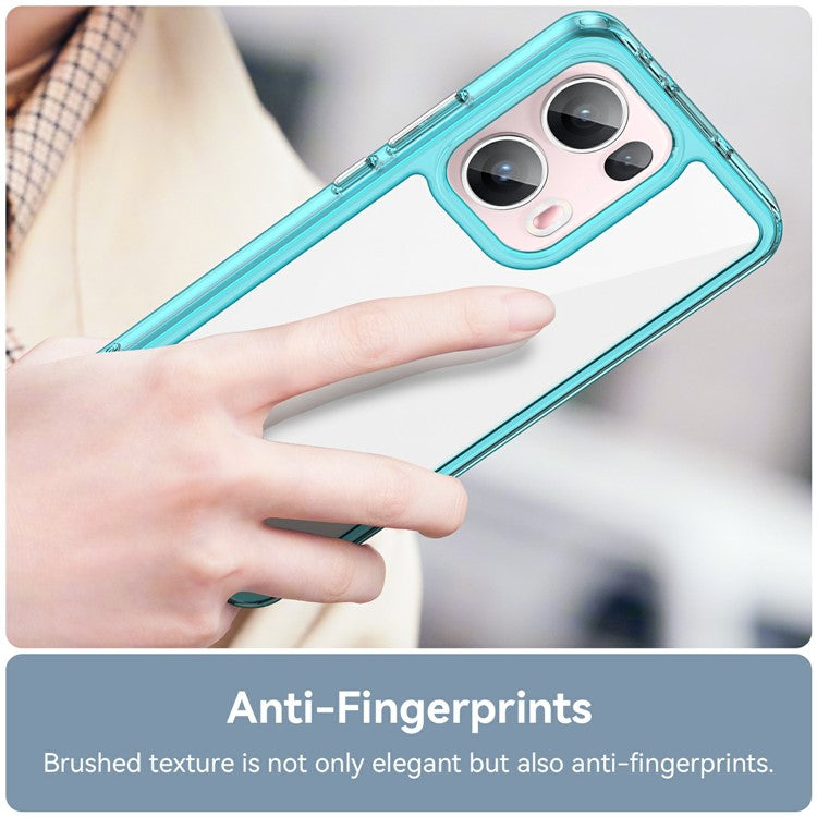 For Oppo Reno13 Pro 5G Case TPU + Acrylic Protective Clear Phone Cover - Transparent Blue