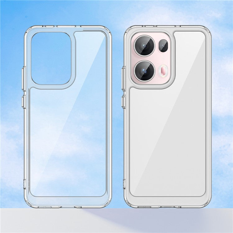 For Oppo Reno13 Pro 5G Case TPU + Acrylic Protective Clear Phone Cover - Transparent