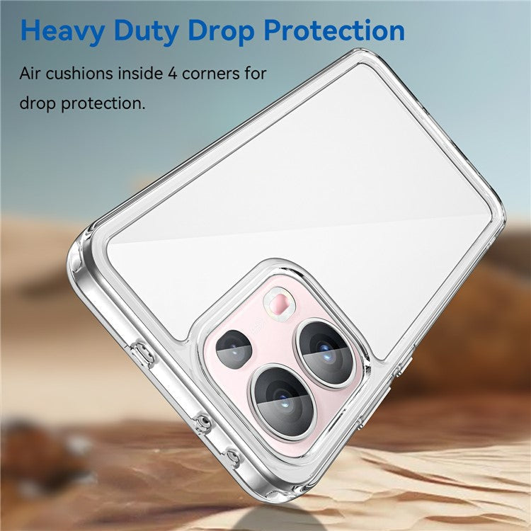 For Oppo Reno13 Pro 5G Case TPU + Acrylic Protective Clear Phone Cover - Transparent