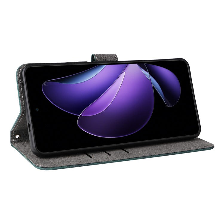 For Oppo Reno13 F 5G / 4G Wallet Case RFID Blocking PU Leather Cover Stand View - Green