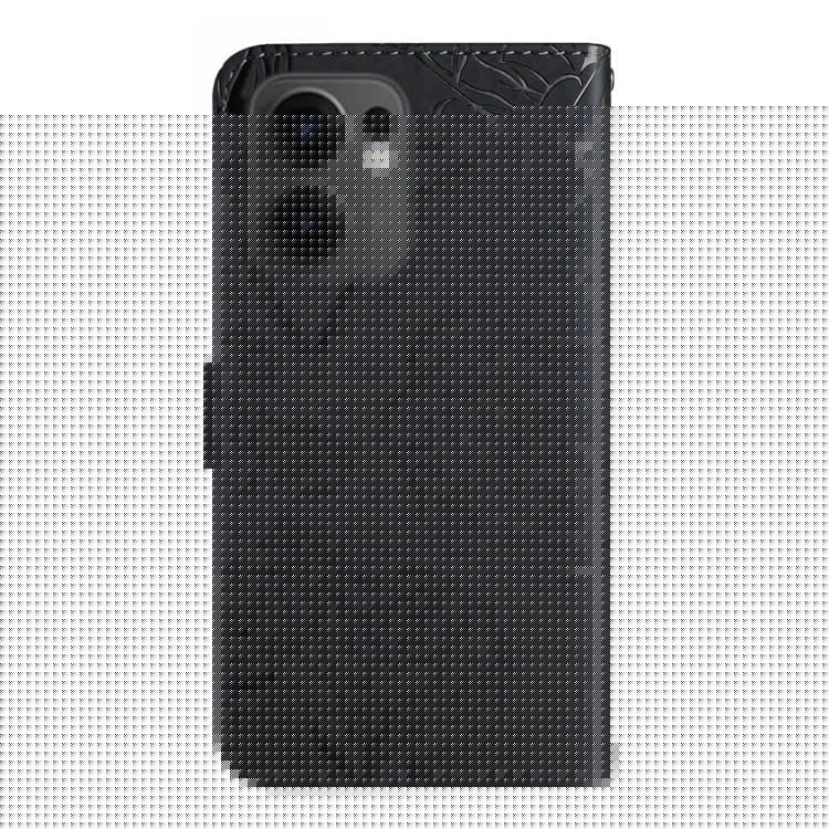 For Oppo Reno13 F 4G / 5G Case Butterfly Flower Imprinted Leather Phone Cover with Strap - Black