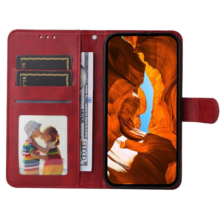 For Oppo Reno13 F 5G Case Wallet PU Leather Folio Flip Phone Cover - Red