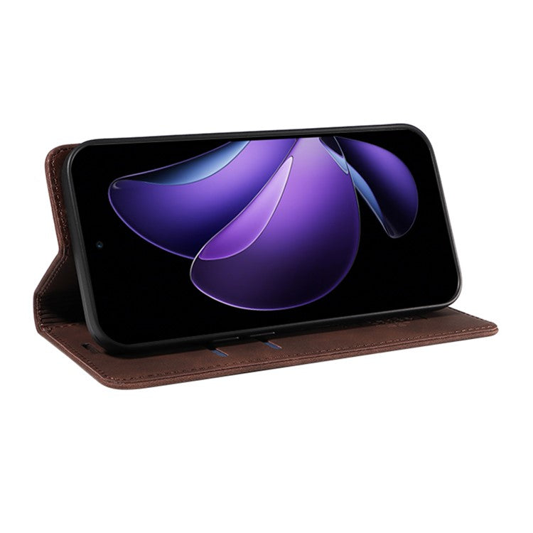 BETOPNICE 003 For Oppo Reno13 F 5G Wallet Case Leather Phone Cover with Stand - Brown