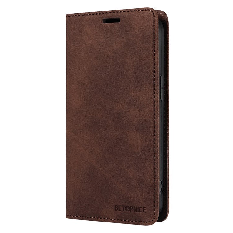 BETOPNICE 003 For Oppo Reno13 F 5G Wallet Case Leather Phone Cover with Stand - Brown