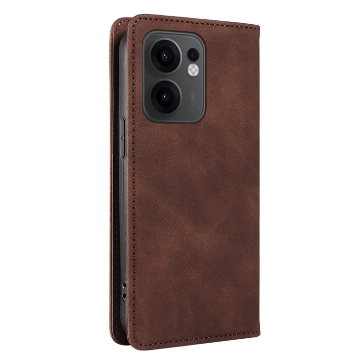 BETOPNICE 003 For Oppo Reno13 F 5G Wallet Case Leather Phone Cover with Stand - Brown
