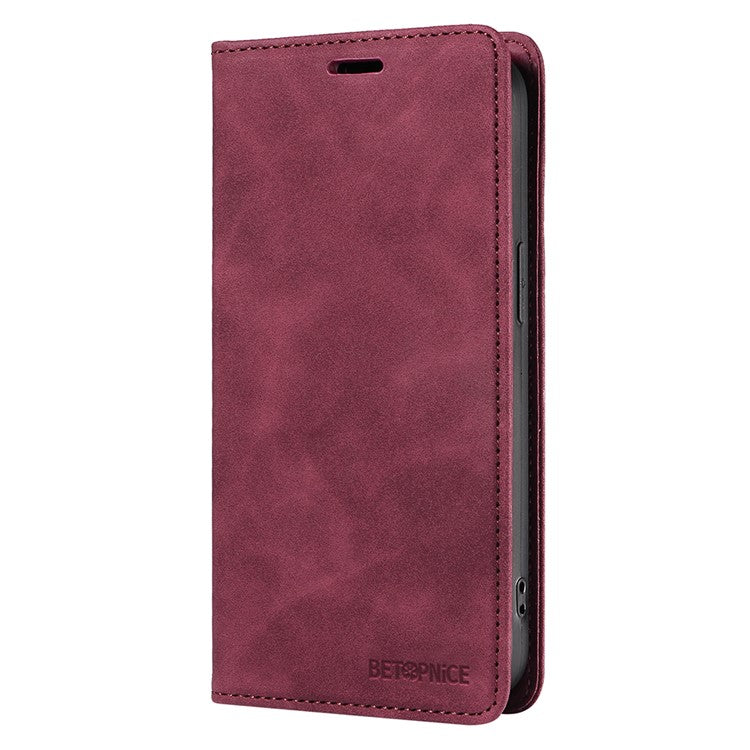 BETOPNICE 003 For Oppo Reno13 F 5G Wallet Case Leather Phone Cover with Stand - Red
