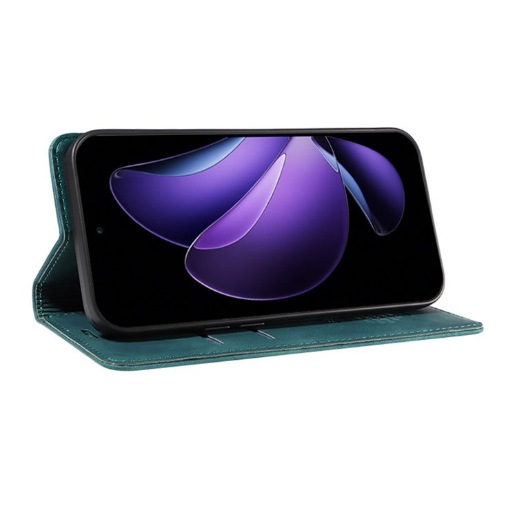 BETOPNICE 003 For Oppo Reno13 F 5G Wallet Case Leather Phone Cover with Stand - Green