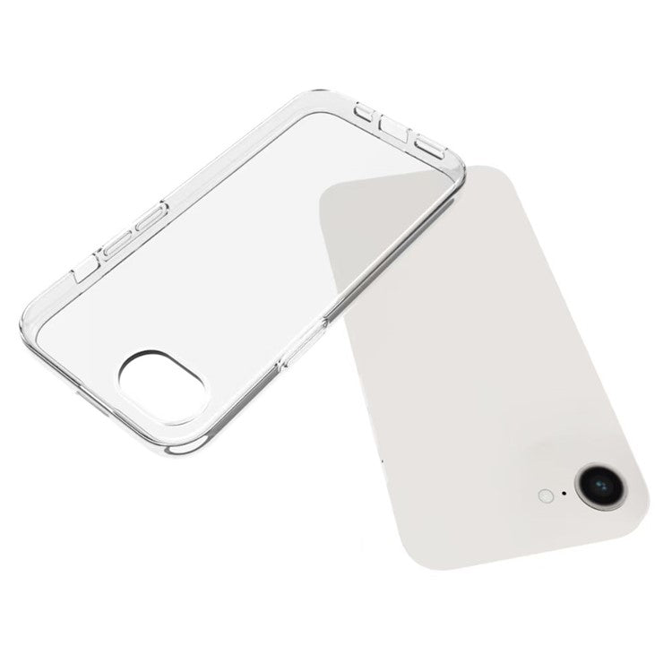 For iPhone 16e Clear TPU Anti-Scratch Phone Case + 2.5D Arc Edge Screen Protector