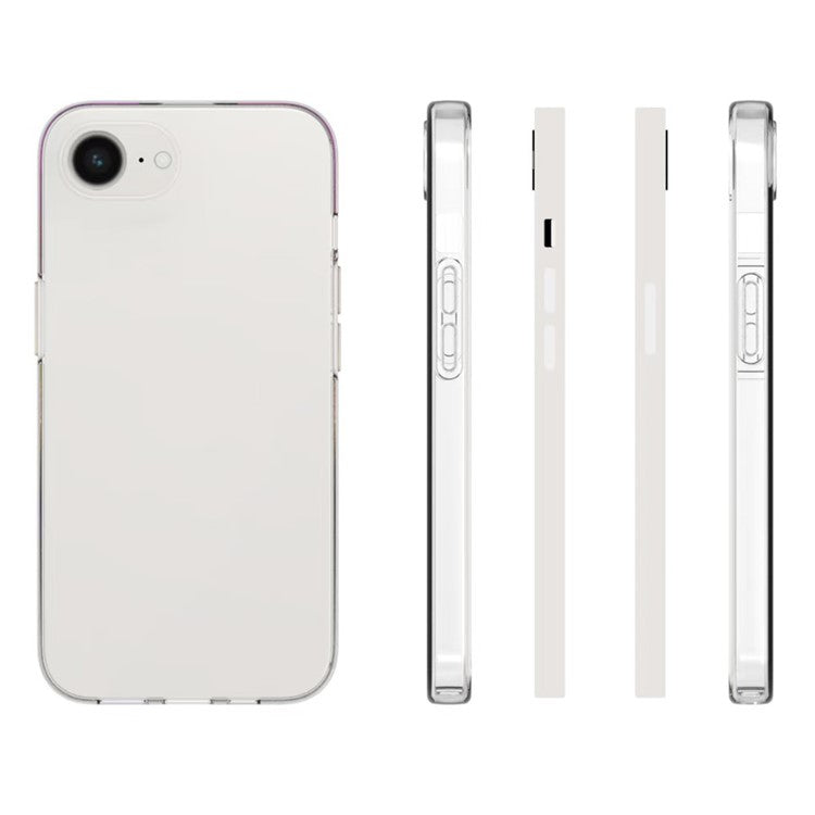 For iPhone 16e Clear TPU Anti-Scratch Phone Case + 2.5D Arc Edge Screen Protector