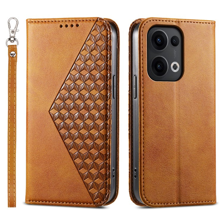 For Oppo Reno13 5G (Global) Case Calf Texture PU Leather Phone Cover with Wallet - Yellow