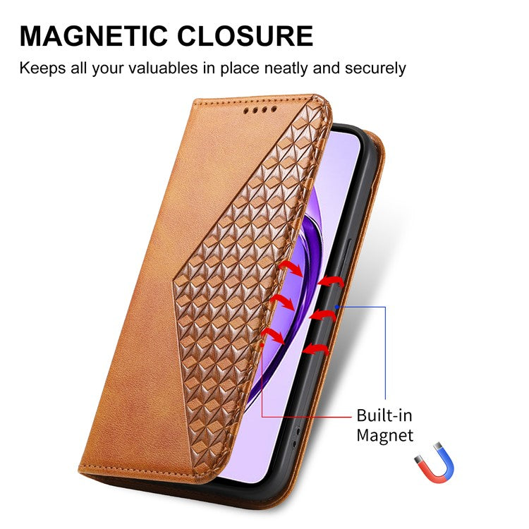 For Oppo Reno13 5G (Global) Case Calf Texture PU Leather Phone Cover with Wallet - Yellow