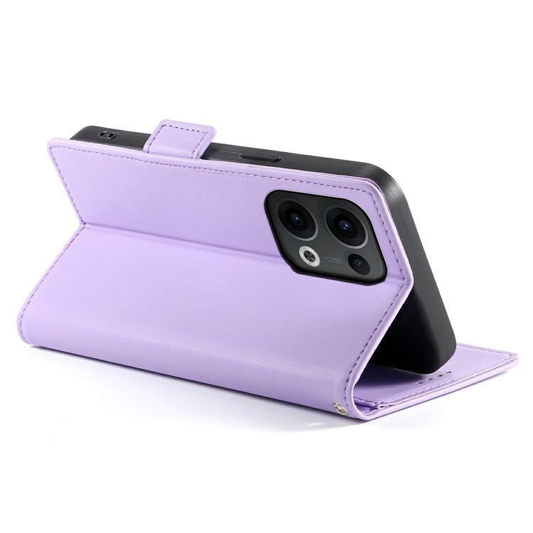 For Oppo Reno13 5G (Global) Stand Case PU Leather Wallet Phone Cover - Purple
