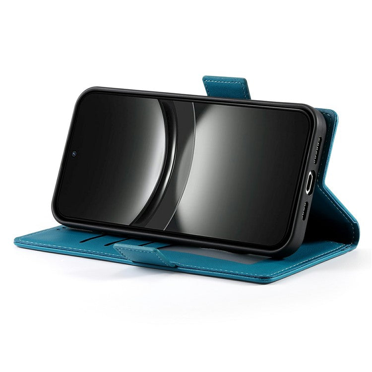 DF-010 For Oppo Reno13 Pro 5G Stand Case PU Leather Wallet Phone Cover - Blue