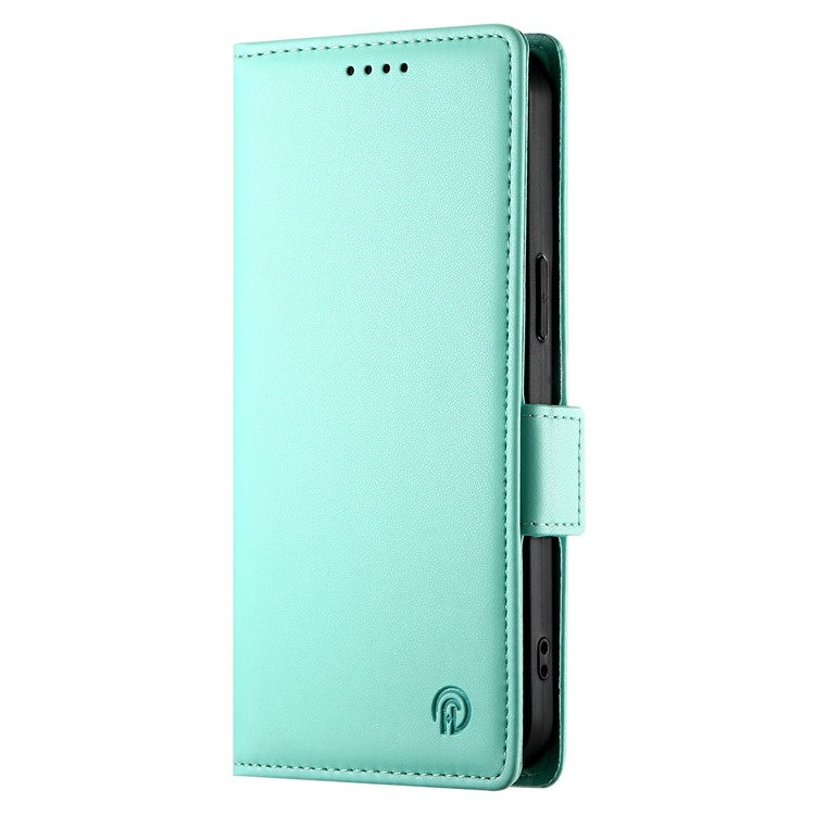 For Oppo Reno13 F 5G Stand Case PU Leather Wallet Phone Cover - Mint Green