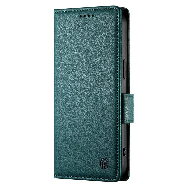 For Oppo Reno13 F 5G Stand Case PU Leather Wallet Phone Cover - Blackish Green