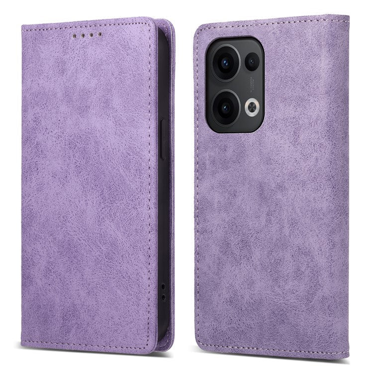 DF-05 For Oppo Reno13 5G (Global) Wallet Case RFID Blocking PU Leather Phone Cover - Purple