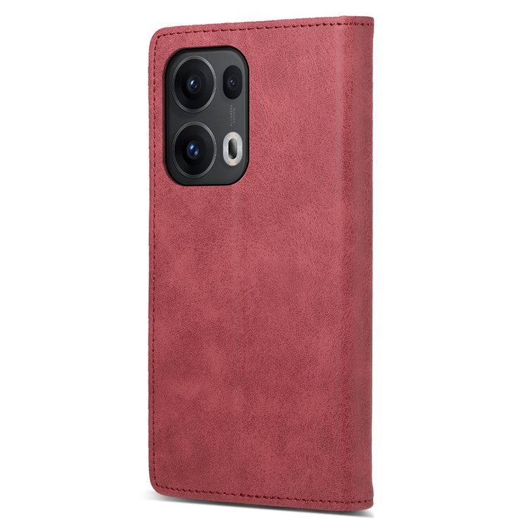 For Oppo Reno13 Pro 5G Wallet Case RFID Blocking PU Leather Phone Cover - Red