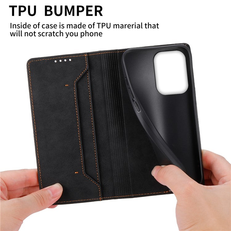 For Oppo Reno13 Pro 5G Wallet Case RFID Blocking PU Leather Phone Cover - Black