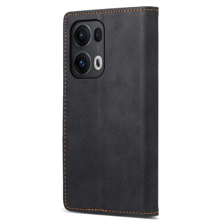 For Oppo Reno13 Pro 5G Wallet Case RFID Blocking PU Leather Phone Cover - Black