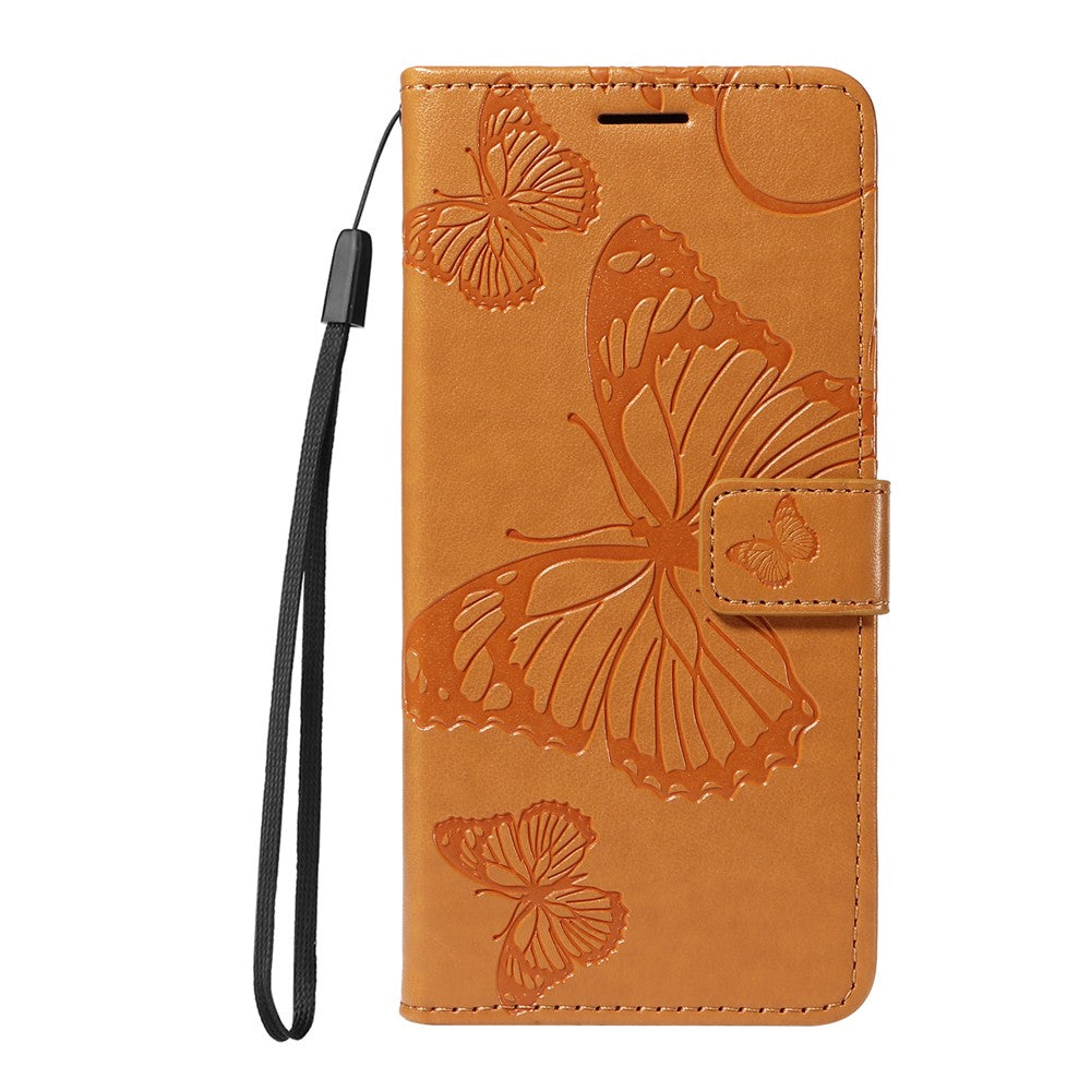 For Oppo Reno13 5G (Global) Wallet Case Floral Butterfly Imprinted Leather Phone Cover Stand - Yellow