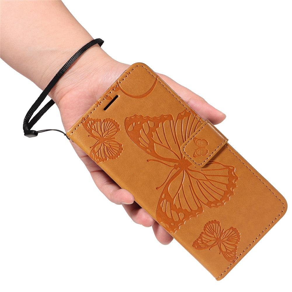 For Oppo Reno13 Pro 5G Wallet Case Floral Butterfly Imprinted Leather Phone Cover Stand - Yellow