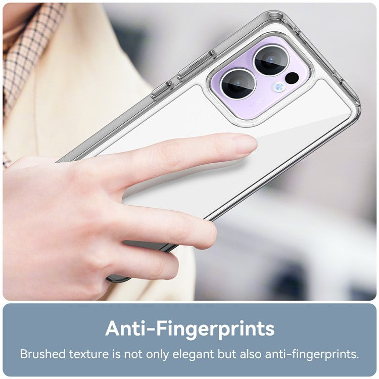 For Oppo Reno13 F 5G Case TPU + Acrylic Protective Clear Phone Cover - Transparent