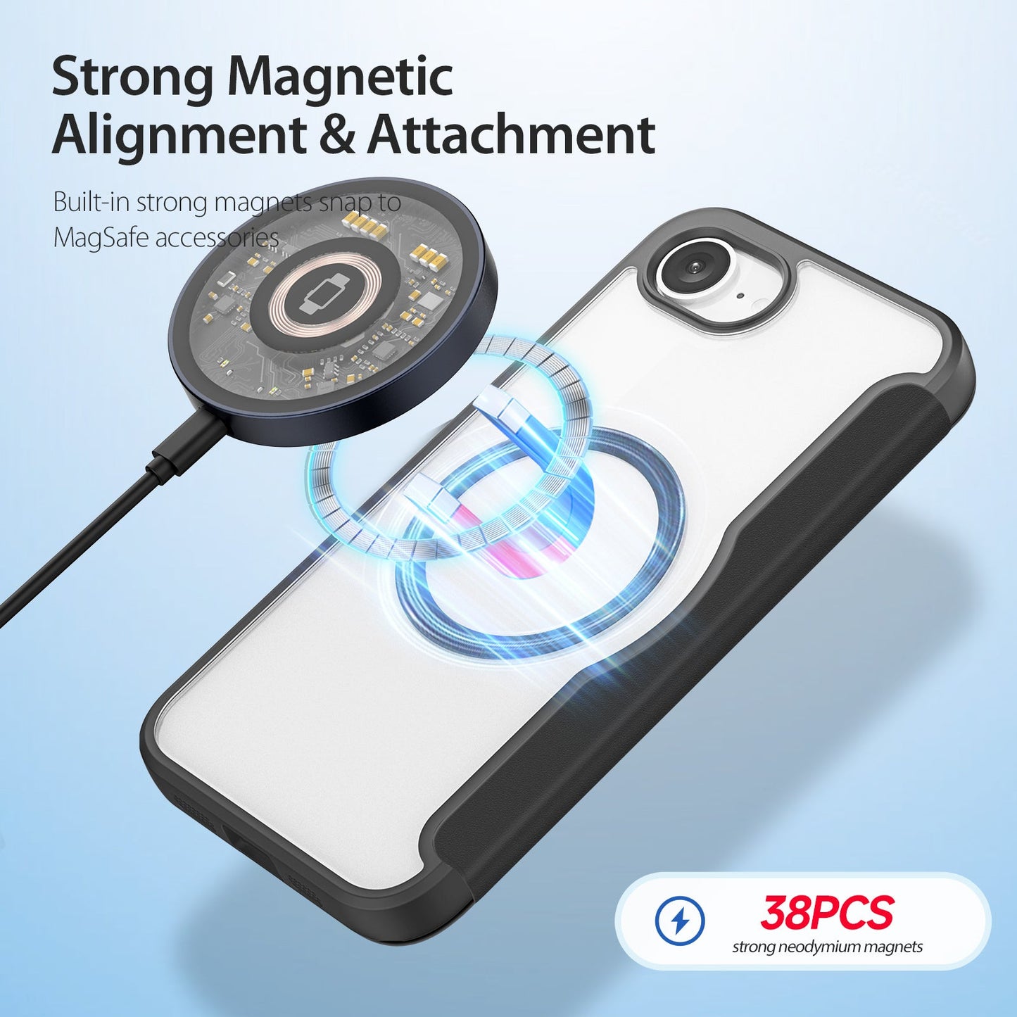 For iPhone SE (2025) Leather Case DUX DUCIS Skin X Pro Series Stand Cover Compatible with MagSafe - Black