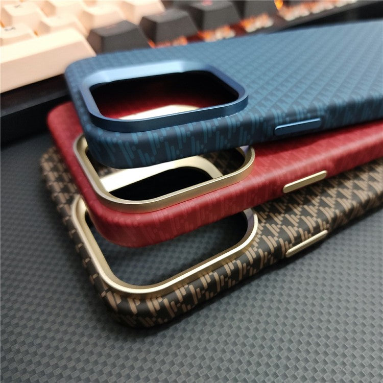 GKK For Huawei Mate 70 Magnetic Case with Metal Lens Frame Hard PC Phone Back Cover Carbon Fiber Texture - Blue