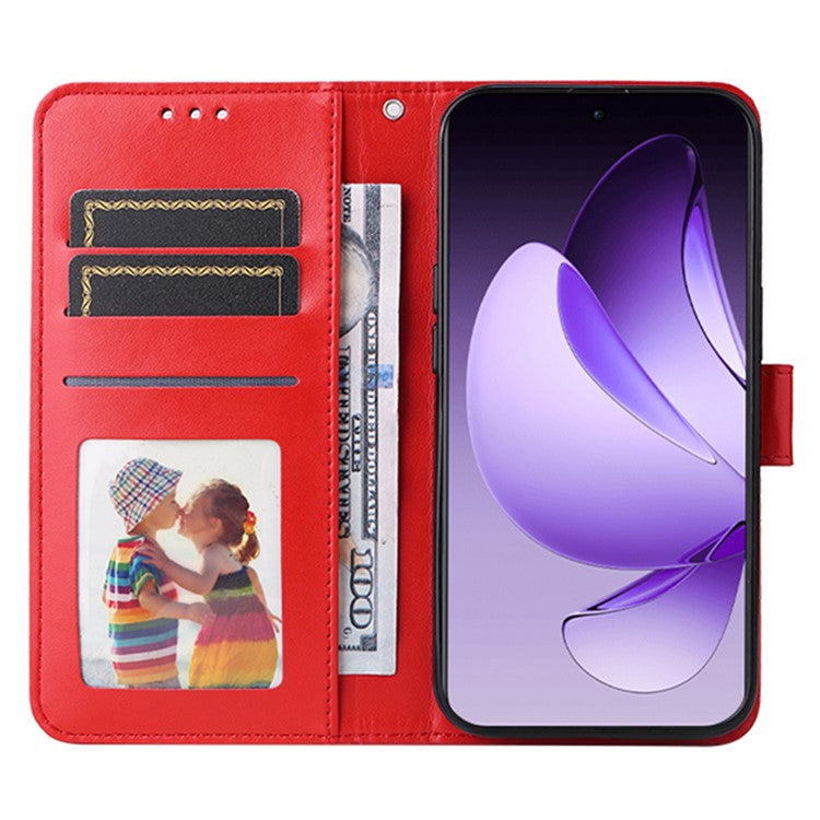 For Oppo Reno13 Pro 5G Case Sunflower Imprint Leather Wallet Phone Cover - Red