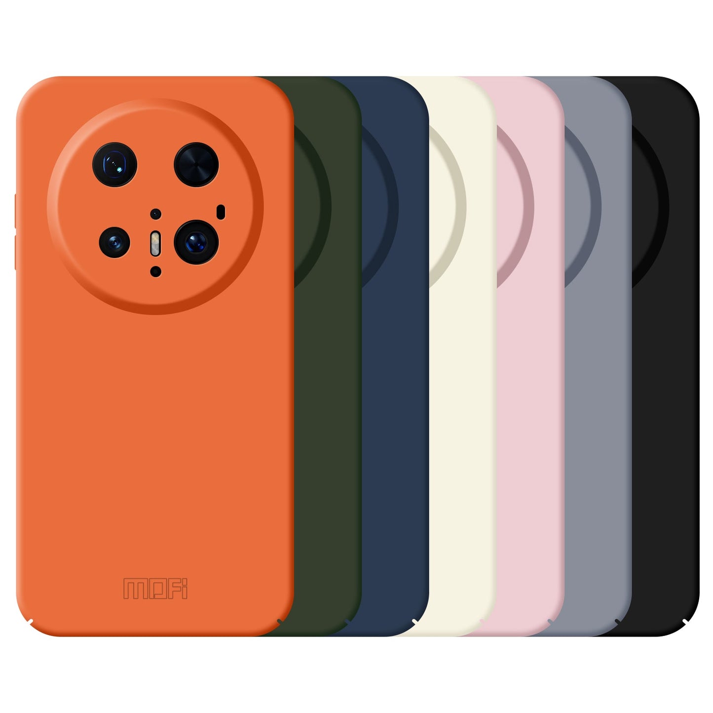 For Huawei Mate 70 Pro Phone Case MOFI JK Qin Series Skin-Touch Matte Anti-fingerprint Back Cover - Orange