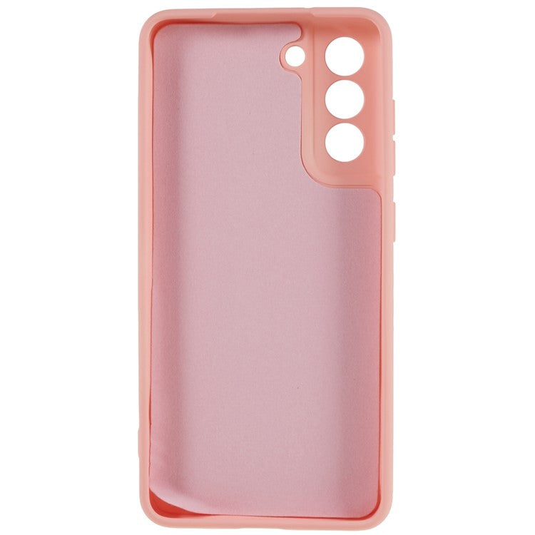 2.0mm Slim Phone Case for Samsung Galaxy S22 5G Protective TPU Cover Arc Edge Phone Back Case - Pink