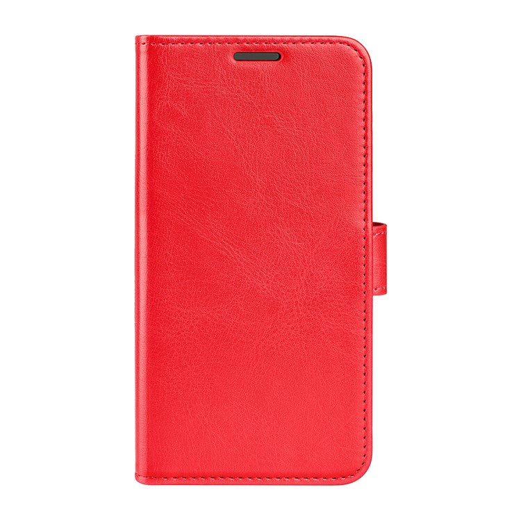 For Oppo Reno13 F 5G Wallet Case Crazy Horse Texture Stand Leather Phone Cover - Red