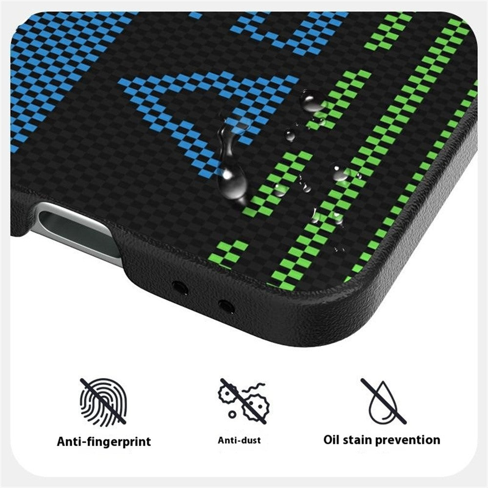 ABEEL For Samsung Galaxy Z Flip7 FE 5G / Z Flip6 5G Case Compatible with MagSafe Printed PC TPU Aluminum Alloy Leather Phone Cover - Outstanding No. 2